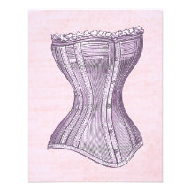 Pink and Purple Victorian Corset Vintage Style Announcement