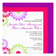 Pink and Purple - Wedding Rehearsal Dinner Invites