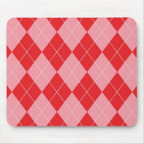 Pink and Red Argyle Pattern mousepads by fantasian_angel Pink and Red Argyle Pattern mousepads