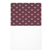 Pink and Red Crab Pattern Personalized Stationery