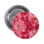 Pink and Red Floral Flower Oil Painting Button buttons