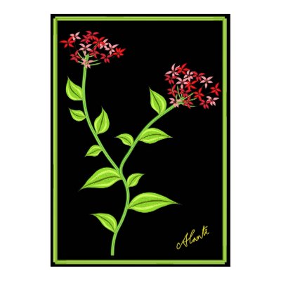 Pink and Red Flowers Print by alanti