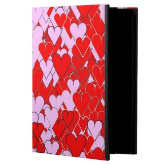 Pink and Red Hearts Powis iCase iPad Air Case