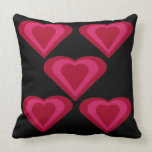 Pink and Red Love Hearts Pillow Cushion