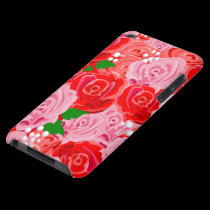 Pink and Red Roses iPod Touch Case casemate cases