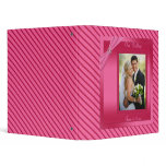 Pink and Red Stripe Wedding Binder/Album