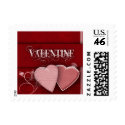 Pink and red Valentinte Design stamp