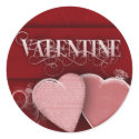 Pink and red Valentinte Design sticker