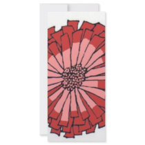 Pink and Red Zinnia rack cards