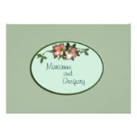Pink and Sage Floral Wedding Invitation at Zazzle