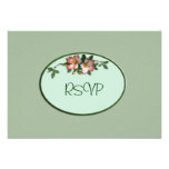 Pink and Sage Floral Wedding RSVP Card Personalized Invitations at Zazzle