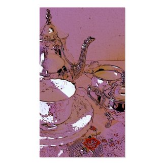 Pink and silver tea set profilecard
