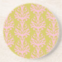 pink and spring green intricate damask pattern