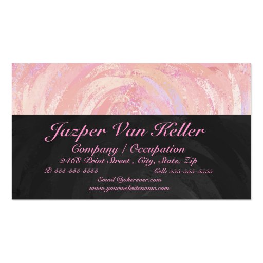 Pink and Stinky Business Card (front side)