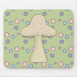 pink and tan mushroom mouse pads