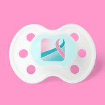Pink and teal ribbon PACIFIER! pacifiers