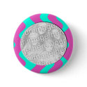 pink and turquoise photo frame buttons