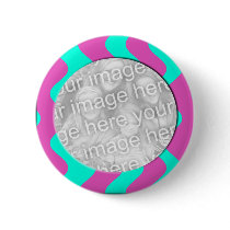 pink and turquoise photo frame buttons by DonnasPhotoFrames pink and turquoise photo frame buttons