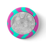 pink and turquoise photo frame buttons