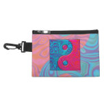 Pink and Turquoise Yin Yang Symbol Accessory Bags