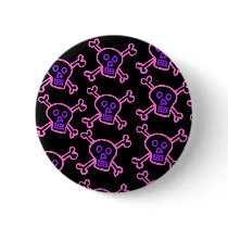 Pink and Violet Skull and Crossbones buttons