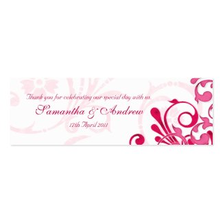 Pink and White Abstract Floral Favour Tags profilecard
