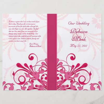 Wedding Program on And White Abstract Floral Wedding Program Custom Flyer By Wasootch