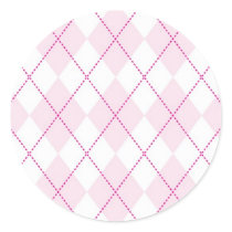 Pink and White Argyle Pattern stickers by fantasian_angel Pink and White Argyle Pattern stickers