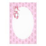 Pink and White Ballet Shoes Stationery