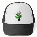Pink and White Calla Lilies Mesh Hats