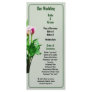 Pink and White Calla Lilies Wedding Program Custom Rack Cards