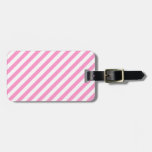 Pink and White Candy Stripes. Bag Tag