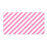Pink and White Candy Stripes. Personalized Shipping Labels