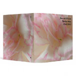 Pink and White Carnation Custom Wedding Album Vinyl Binder