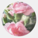 Pink and White Carnations 1 Sticker