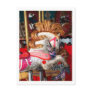 Pink and white carousel horse photograph fair post cards