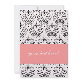Pink and White Chandelier Custom Invitation invitation