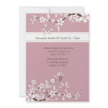 Pink and White Cherry Blossoms Post Wedding Personalized Announcements