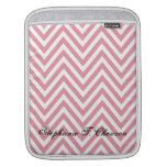 Pink and White Chevron Ipad Case Sleeves For iPads