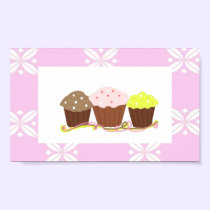 Pink and White Cupcake Design posters