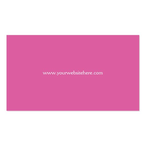 Pink and White Damask Business Card (back side)