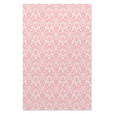 Pink and White Damask Craft Paper stationery design (10-pack)