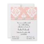 Pink and White Damask Invitation