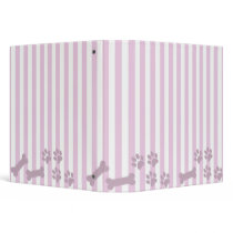 Pink And White Dog Bone Dog Print Binder by malibuitalian Pink And White Dog Bone Dog Print Binder