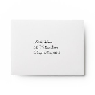 Pink and White Envelope for RSVP Card envelope