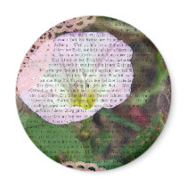 Pink and White Field BindWeed Fridge Magnets