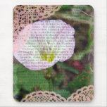 Pink and White Field BindWeed Mouse Mats