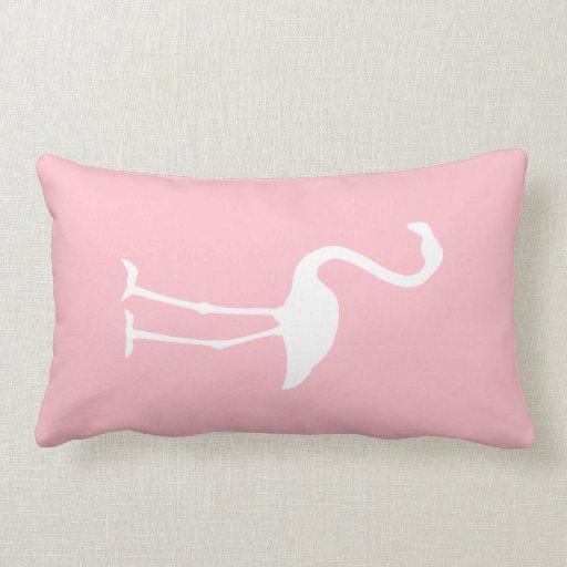 Pink and White Flamingo Throw Pillow Zazzle
