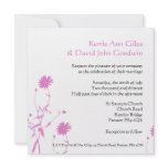 Pink and White Floral Wedding Invitation