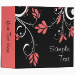 Pink and White Flowers 3 Ring Binders